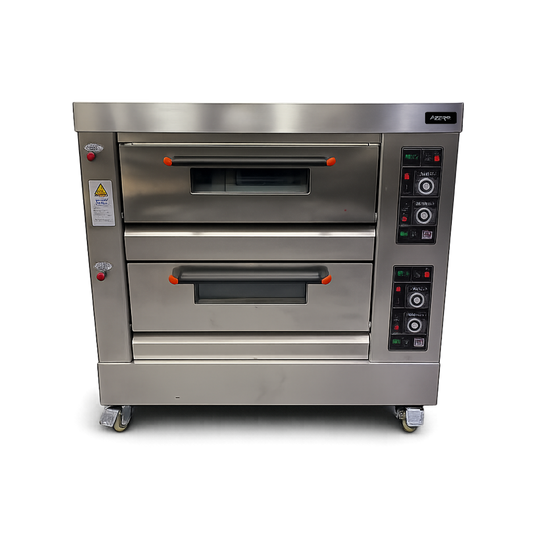 Horno para Pizza de 2 Cámaras 4 Piedras Refractarias Análogo a Gas