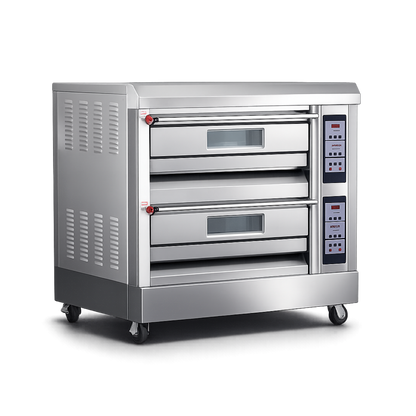 Horno para Pizza de 2 Cámaras 2 bandejas a gas Digital