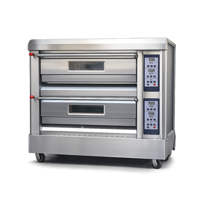 Horno para Pizza de 2 Cámaras 2 bandejas a gas Digital