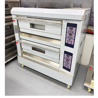 Horno para Pizza de 2 Cámaras 2 bandejas a gas Digital