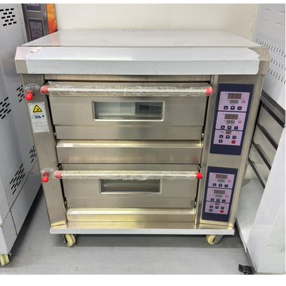 Horno para Pizza de 2 Cámaras 2 bandejas a gas Digital