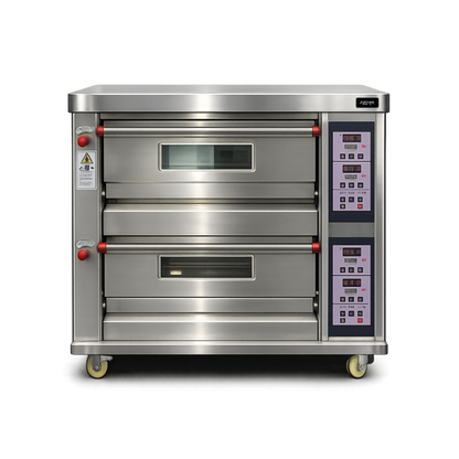 Horno para Pizza de 2 Cámaras 2 bandejas a gas Digital