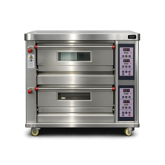 Horno para Pizza de 2 Cámaras 2 bandejas a gas Digital