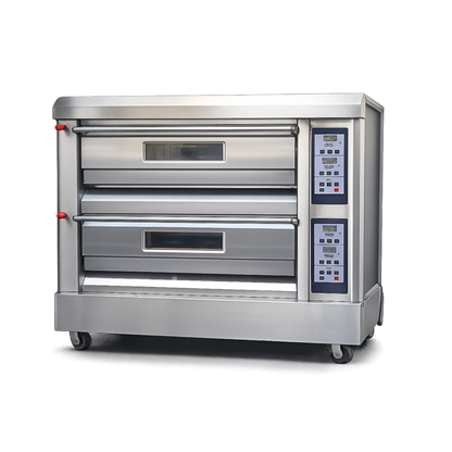 Horno para Pizza de 2 Cámaras 4 bandejas a gas Digital