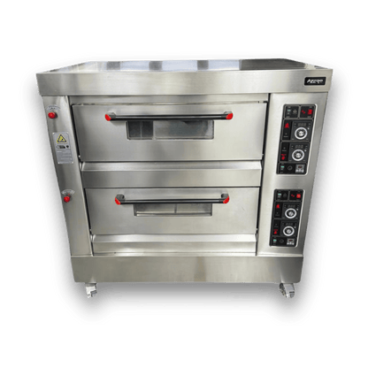 Horno para Pizza de 2 Cámaras 4 Piedras Refractarias Análogo a Gas