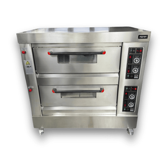 Horno para Pizza de 2 Cámaras 4 Piedras Refractarias Análogo a Gas