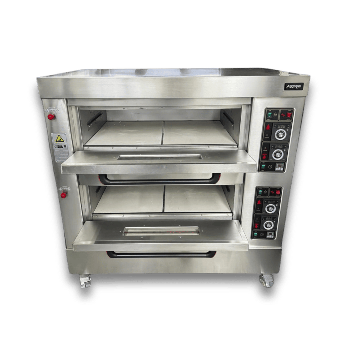 Horno para Pizza de 2 Cámaras 4 Piedras Refractarias Análogo a Gas
