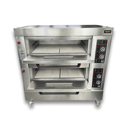 Horno para Pizza de 2 Cámaras 4 Piedras Refractarias Análogo a Gas