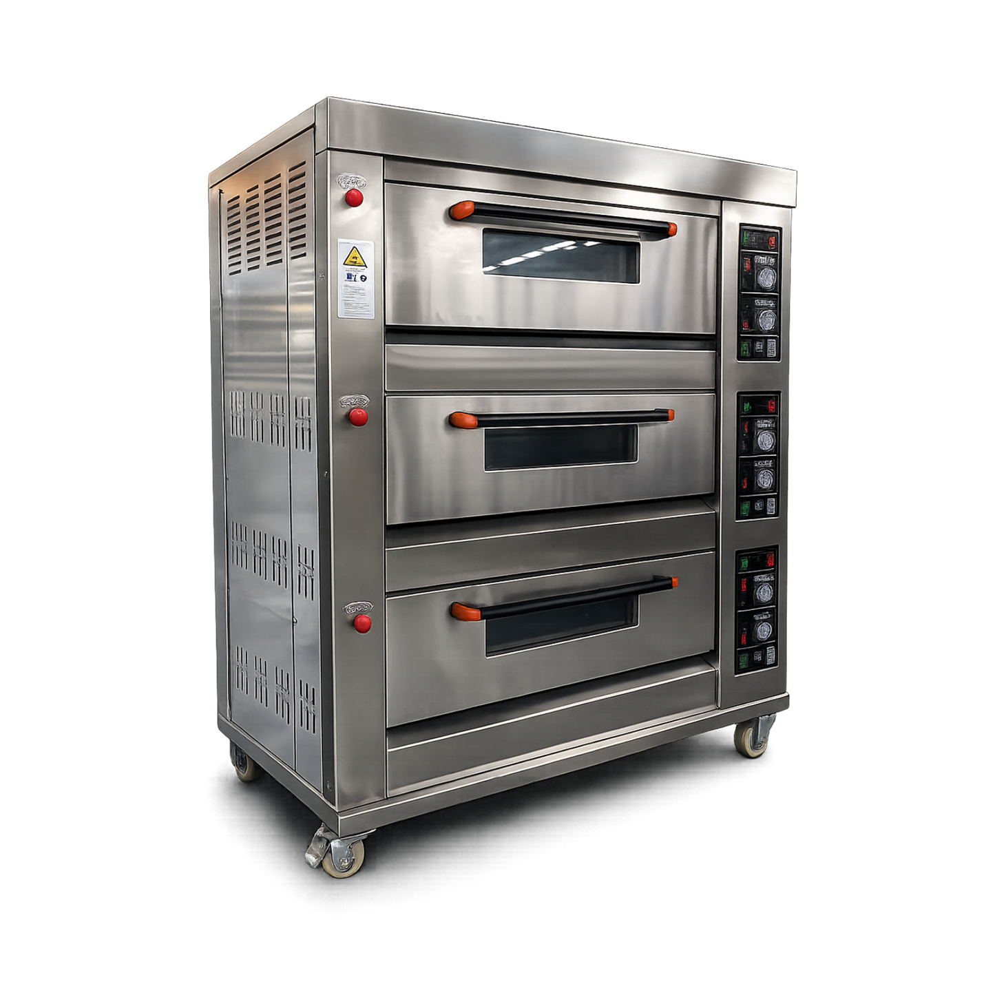 Horno para Pizza de 3 Cámaras 6 Piedras Refractarias Análogo a Gas