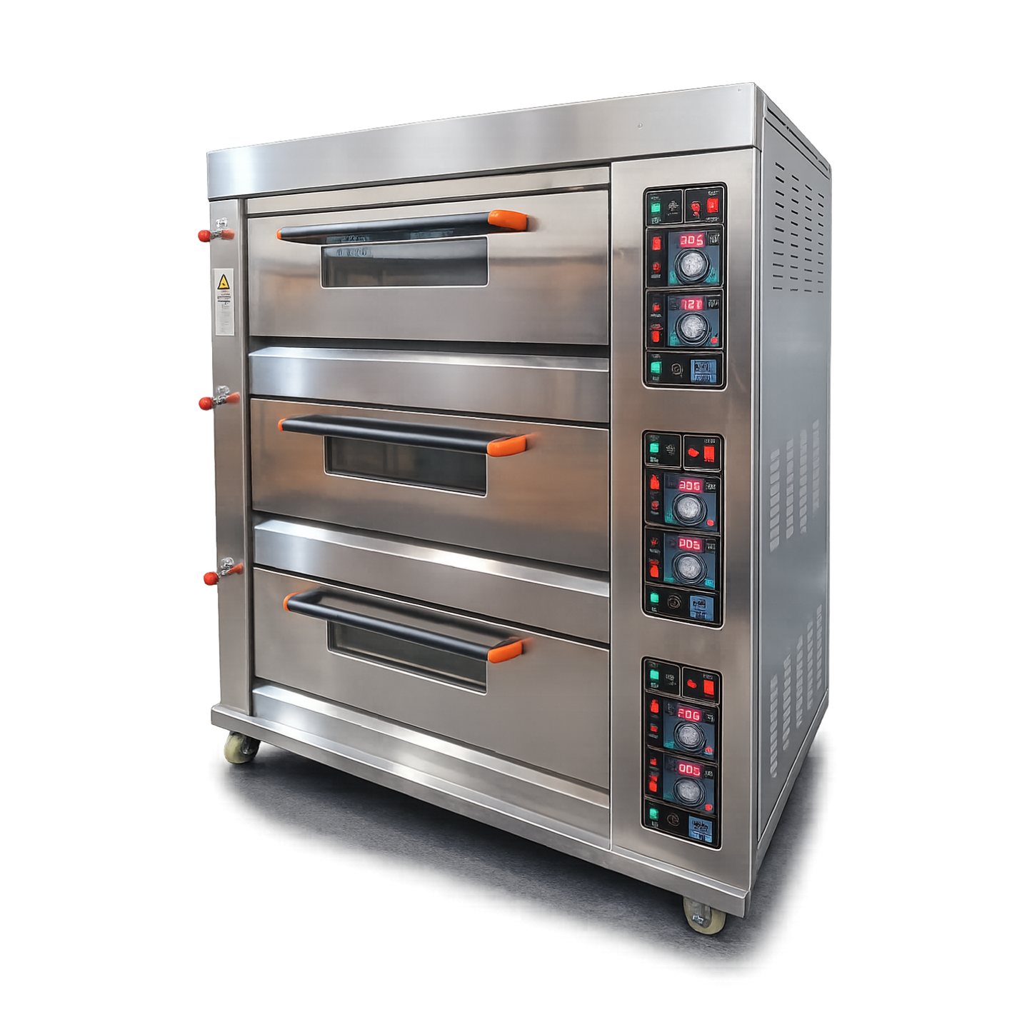 Horno para Pizza de 3 Cámaras 6 Piedras Refractarias Análogo a Gas