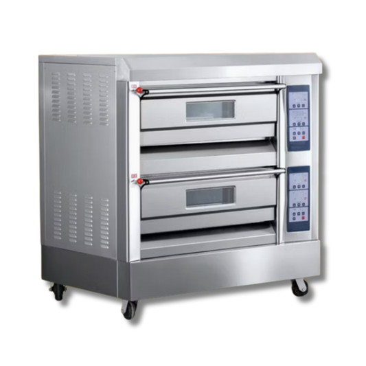 Horno para Pizza de 2 Cámaras 2 bandejas a gas Digital