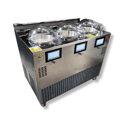 Mantecadora con Vitrina AZ-MIX-30 V3 PRO Fabrica y Exhibe Gelato en el mismo equipo de ultima generación