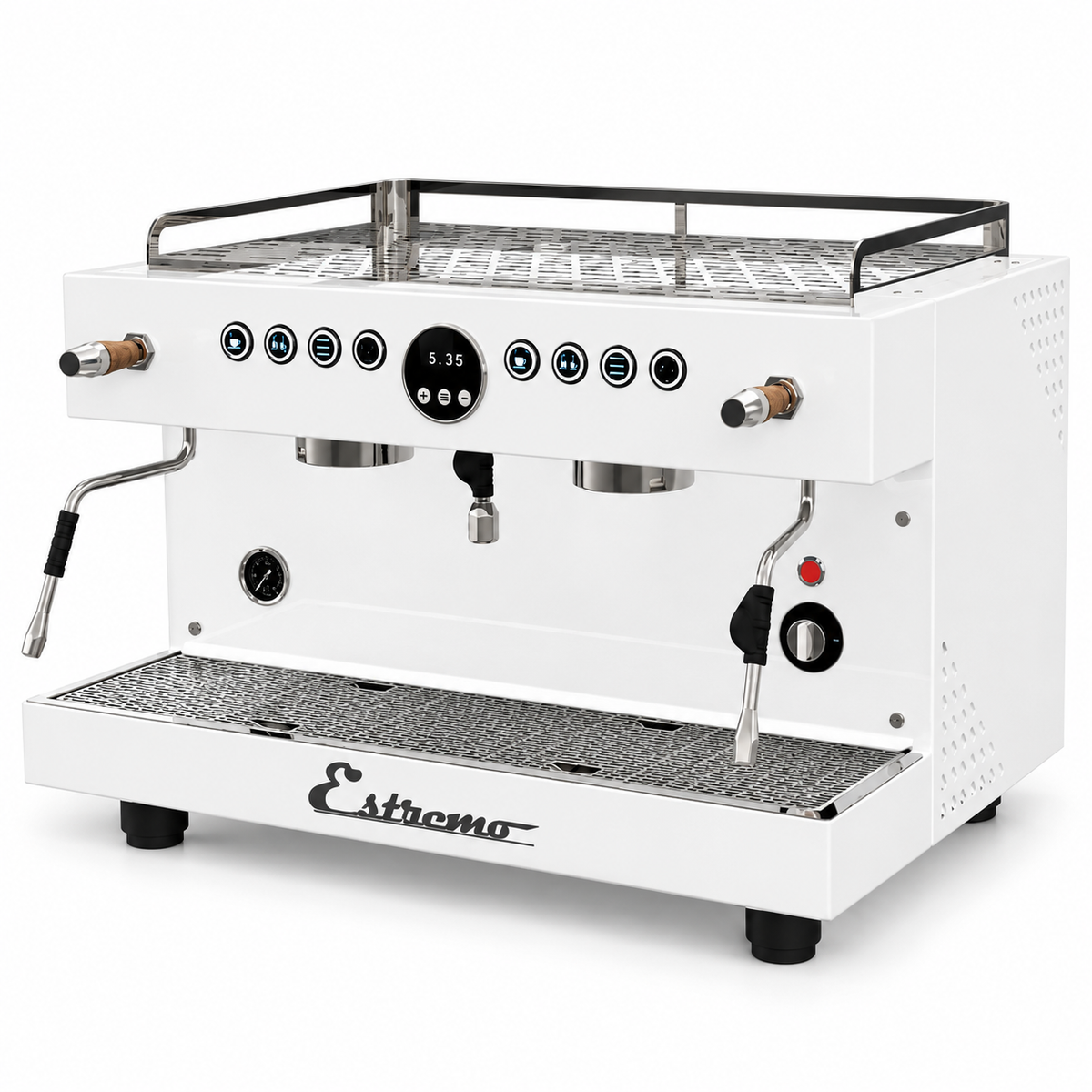 Máquina de Café Espresso de 2 Grupos automática Blanco Estremo