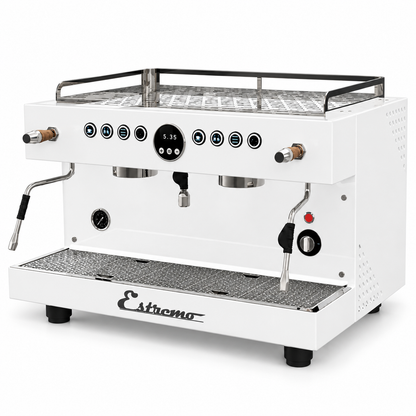 Máquina de Café Espresso de 2 Grupos automática Blanco Estremo