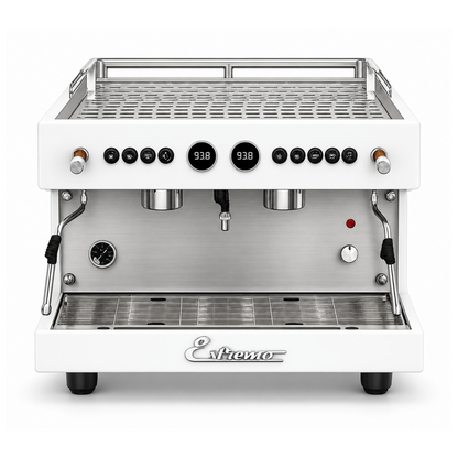 Máquina de Café Espresso de 2 Grupos automática Blanco Estremo