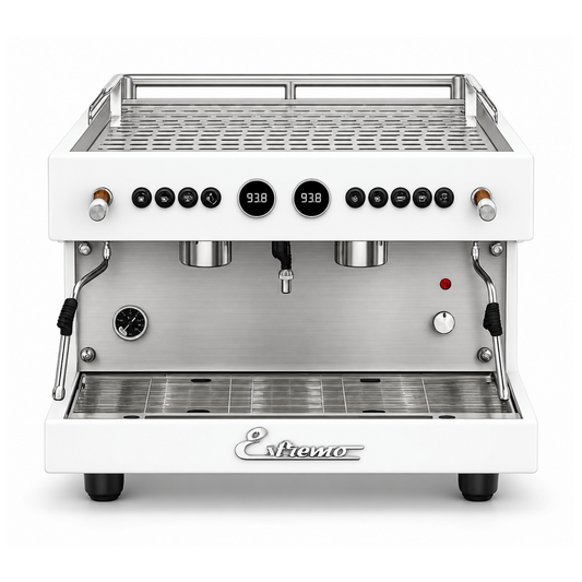 Máquina de Café Espresso de 2 Grupos automática Blanco Estremo