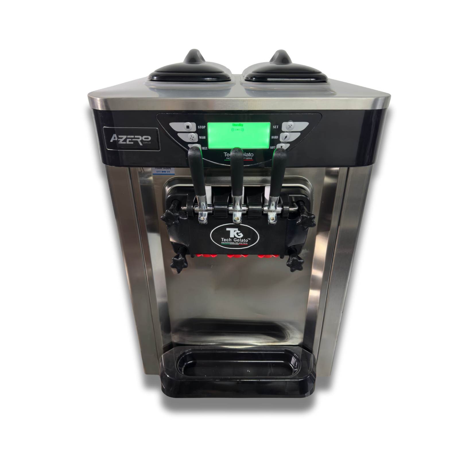 Máquina de Helado Suave 3 boquillas 2 Sabores + 1 Twist AZ-MHS300P – AZERO