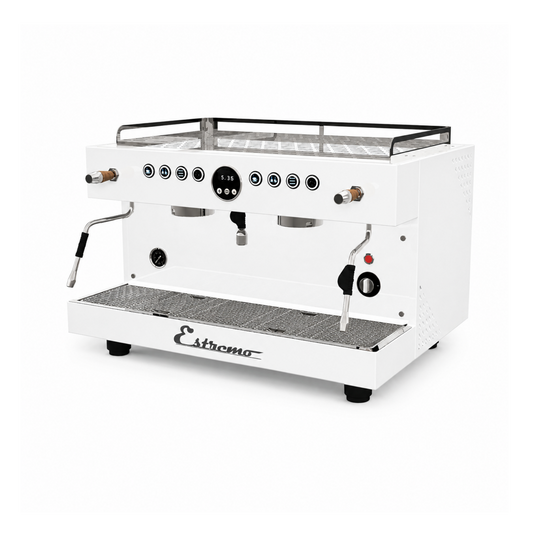 Máquina de Café Espresso de 2 Grupos automática Blanco Estremo