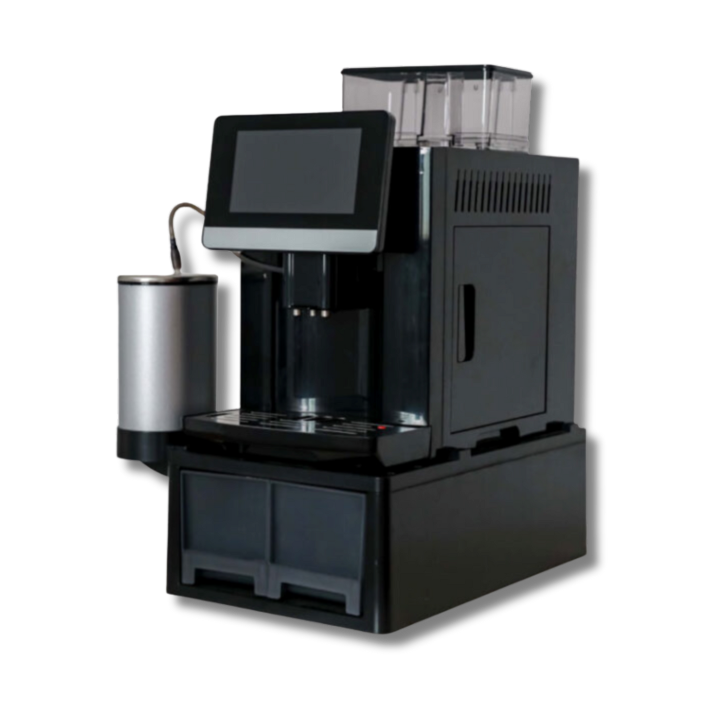 Máquina de Café Super Automática con Dispensador de Leche, Pantalla Táctil MultiFunciones +12 Bebidas