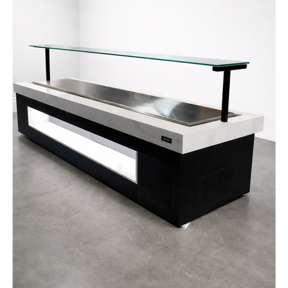 Barra placa fria para buffet sobre medidas