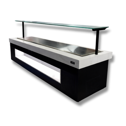 Barra placa fria para buffet sobre medidas