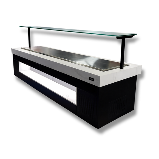 Barra placa fria para buffet sobre medidas