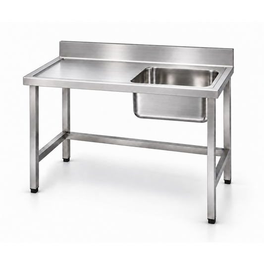 Mesa Trabajo con Pozuelo sin Piso de 100 cm - Gama 600