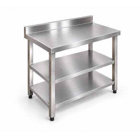 Mesa Trabajo de Pared con Piso y Entrepaño de 100 cm - Gama 600