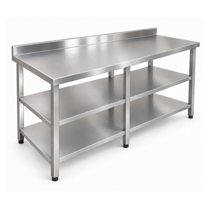 Mesa Trabajo de Pared con Piso y Entrepaño de 200 cm - Gama 600