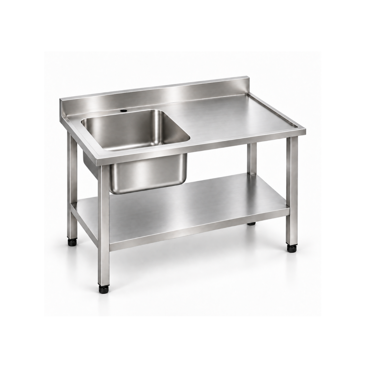 Mesa de Lavado en Acero Inoxidable con Pozuelo 1.00 mt