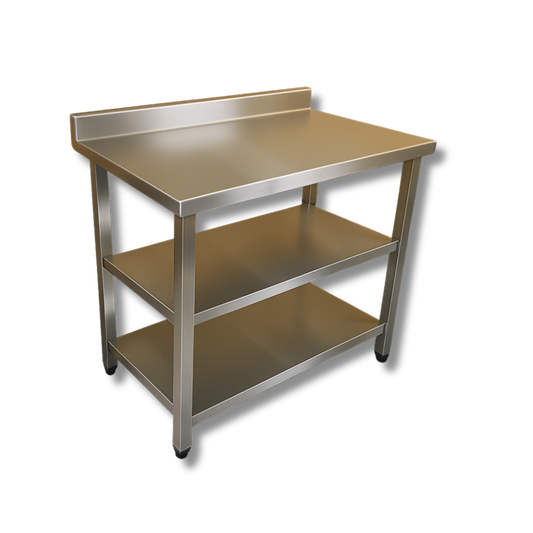 Mesa Trabajo de Pared con Piso y Entrepaño de 100cm - Gama 600