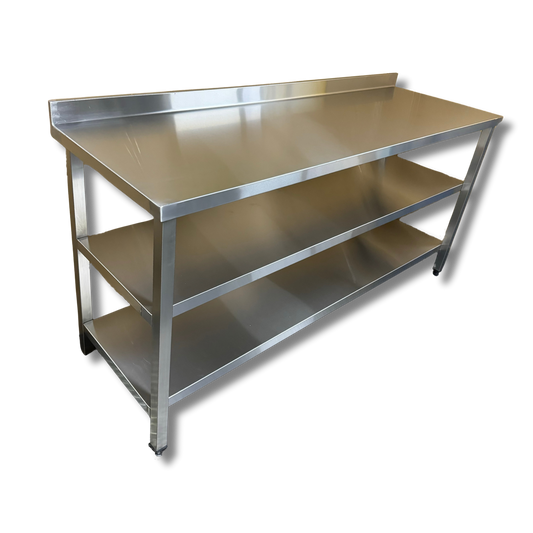 Mesa Trabajo de Pared con Piso y Entrepaño de 200cm - Gama 600
