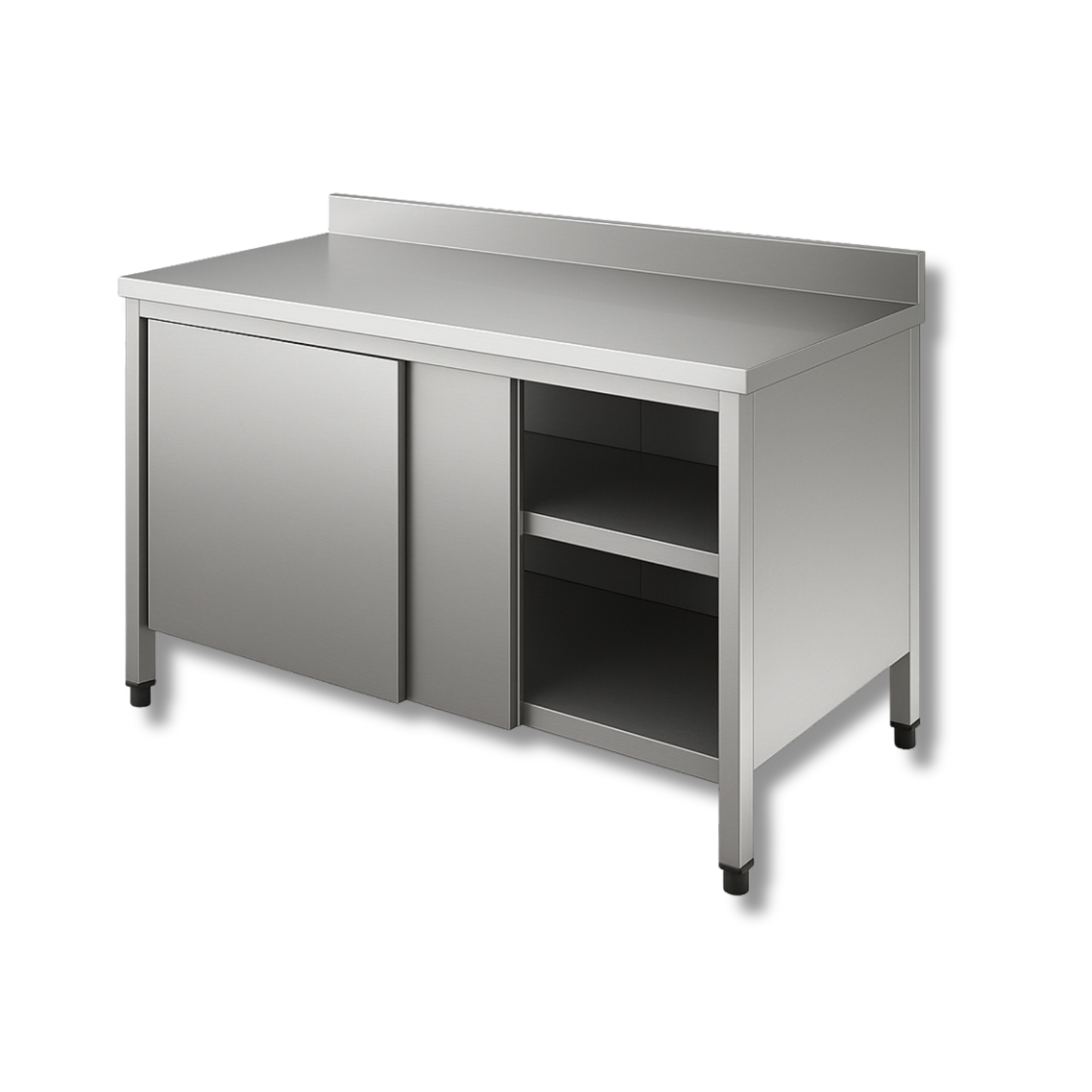 Mesa Trabajo Gabinete con Piso y Entrepaño de 100cm - Gama 600