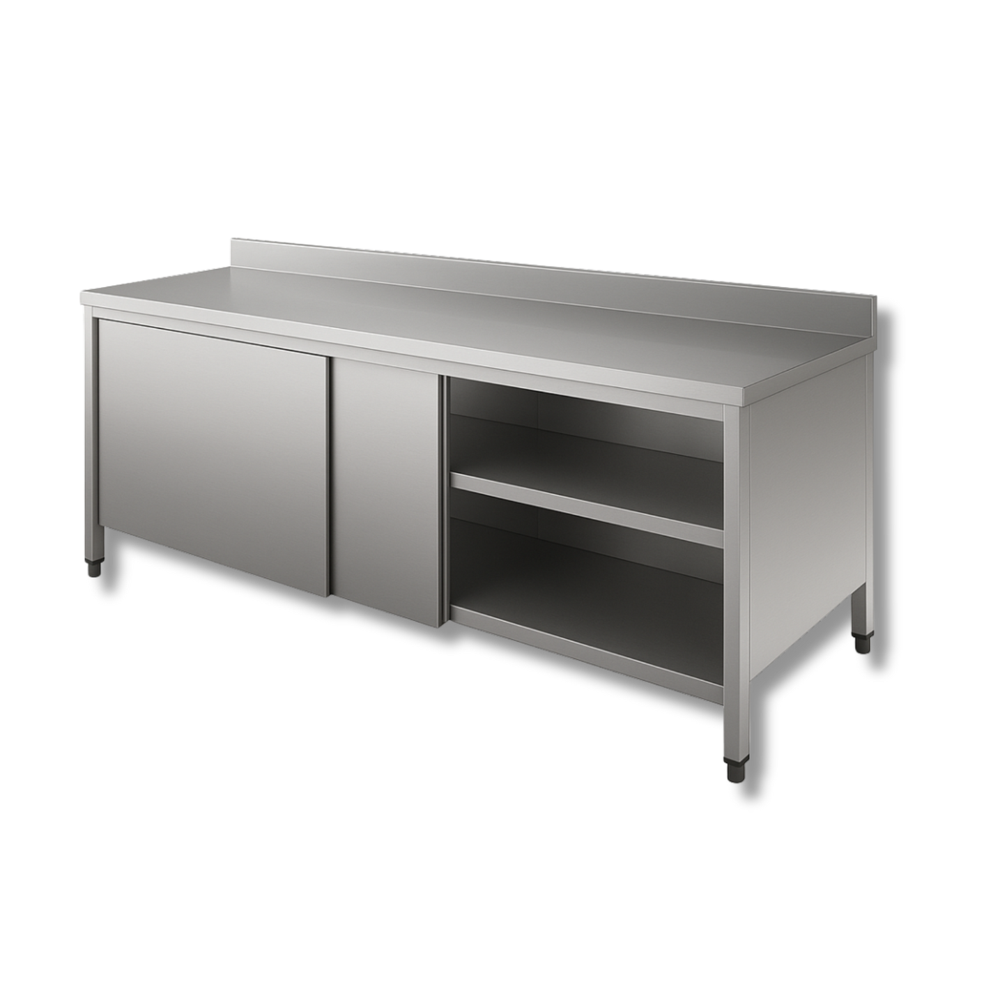 Mesa Trabajo Gabinete con Piso y Entrepaño de 200cm - Gama 600