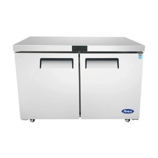 Mesón refrigerado de 2 puertas de 123 cm