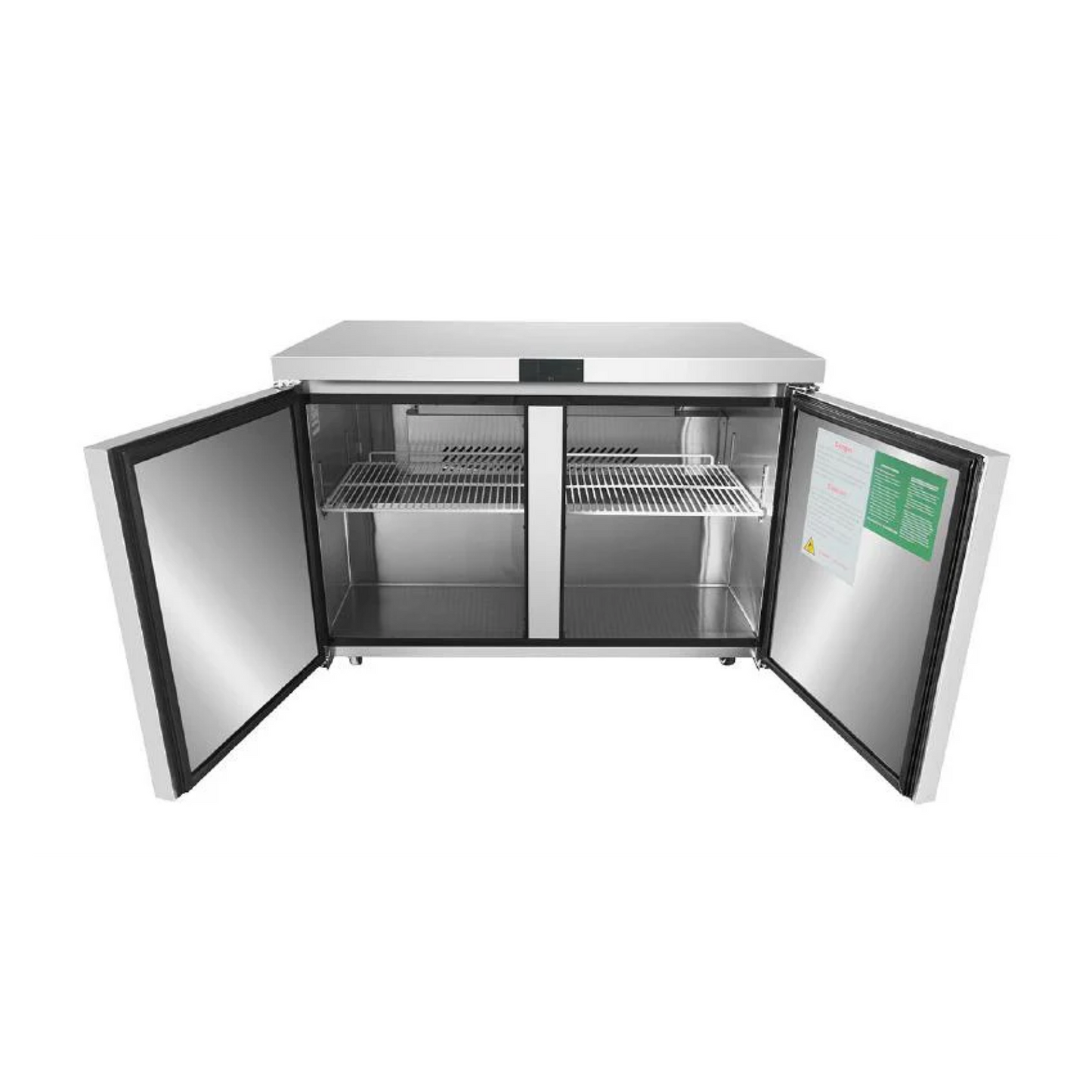 Mesón refrigerado de 2 puertas de 123 cm