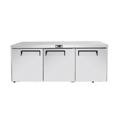 Mesón refrigerado de 3 puertas de 185 cm