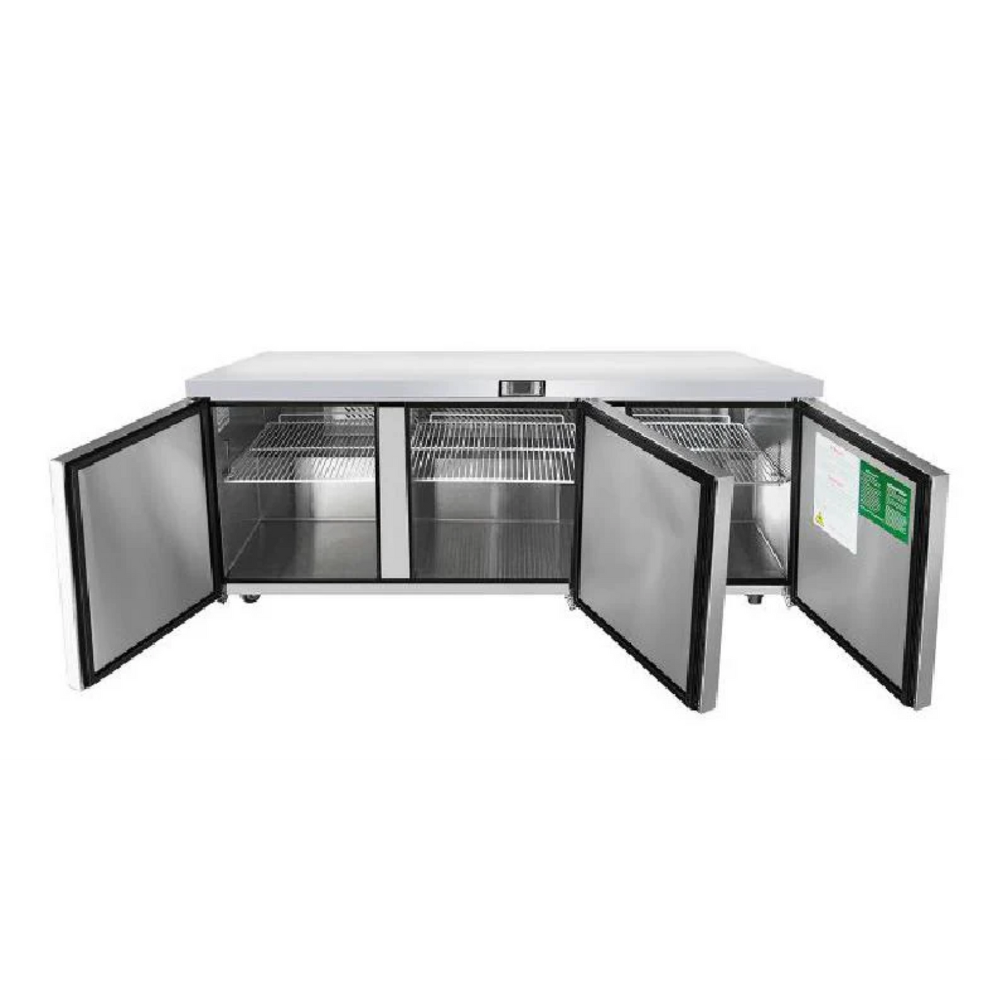 Mesón refrigerado de 3 puertas de 185 cm