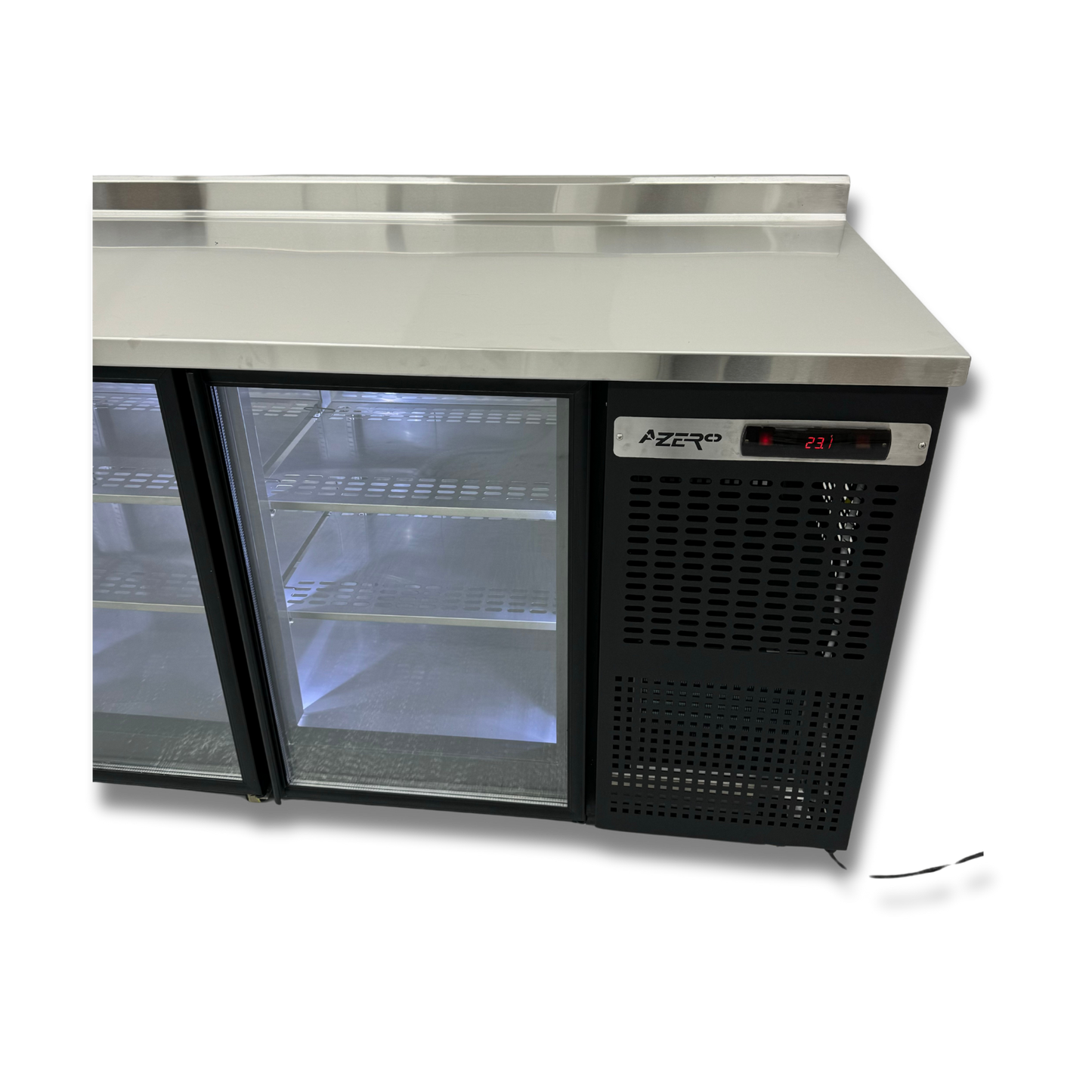 Mesa refrigerada exhibidora para bar 220 cm.