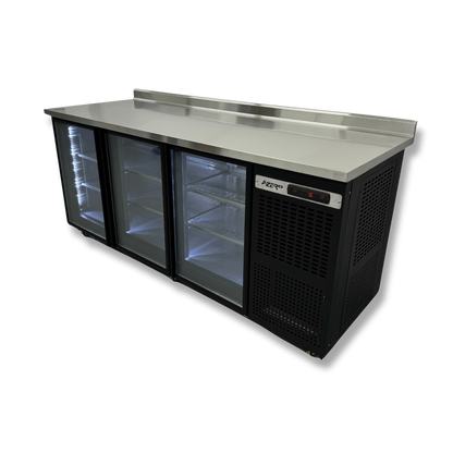 Mesa refrigerada exhibidora para bar 220 cm. BLACK