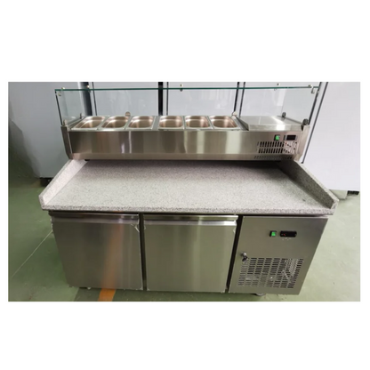 Mesa refrigerada para pizzas de 1 puerta + 1 cajon refrigerado