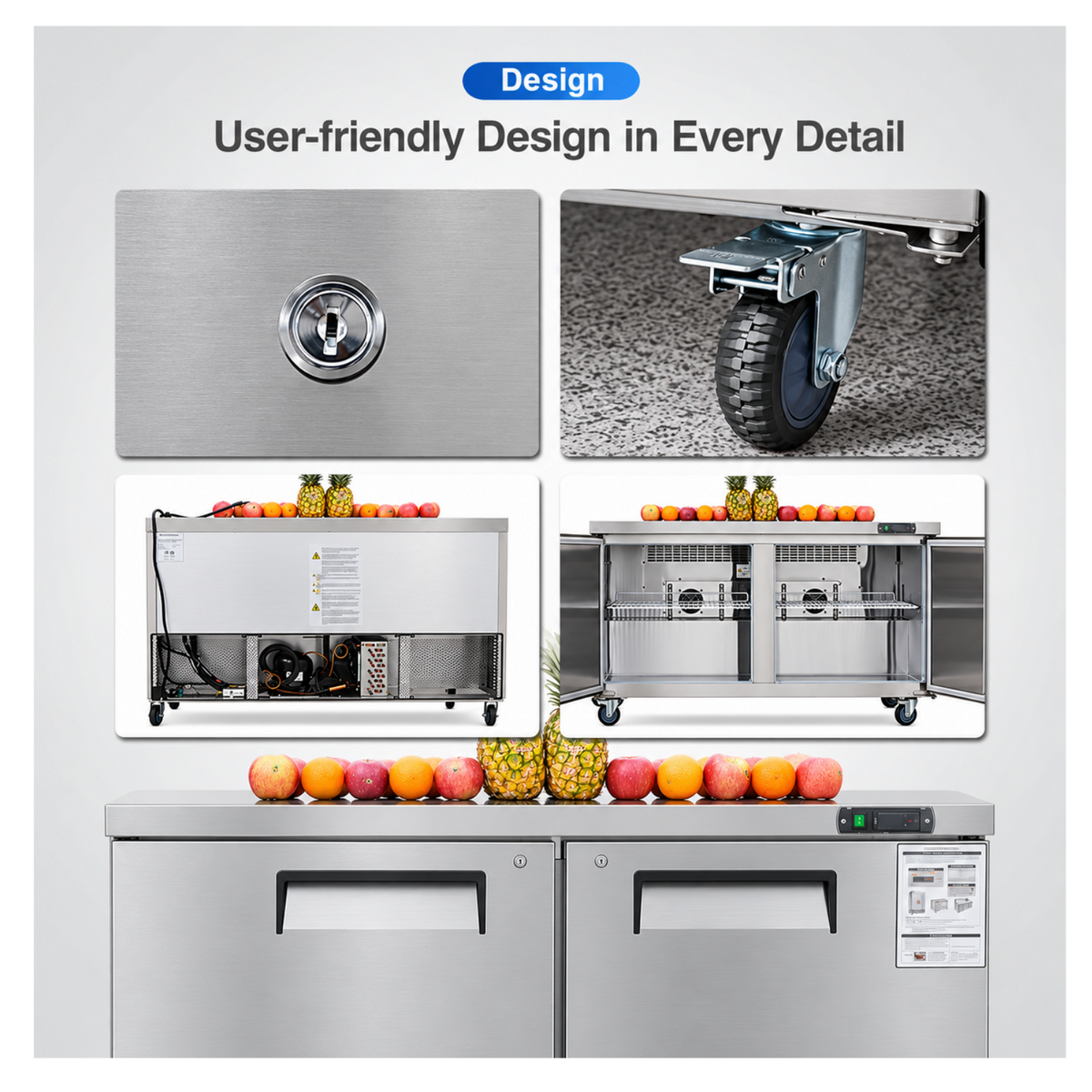 Mesa Refrigerada de 2 Puertas AZERO