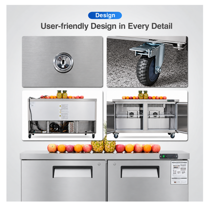 Mesa Refrigerada de 2 Puertas AZERO
