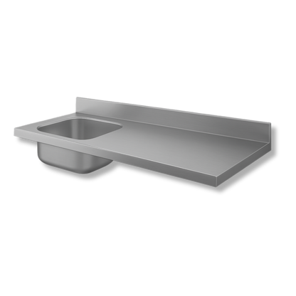 Mesón de 200 cm con Pozuelo de 50x40 cm - Gama 600