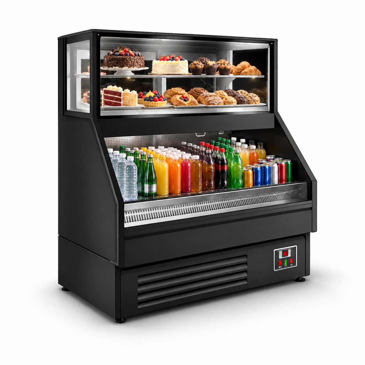 Mini Autoservicio Refrigerado con Vitrina Neutra Superior 1.50 mts. EVO BLACK