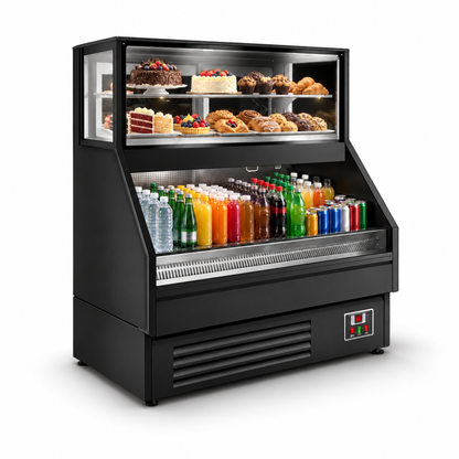 Mini Autoservicio Refrigerado con Vitrina Neutra Superior 1.50 mts. EVO BLACK