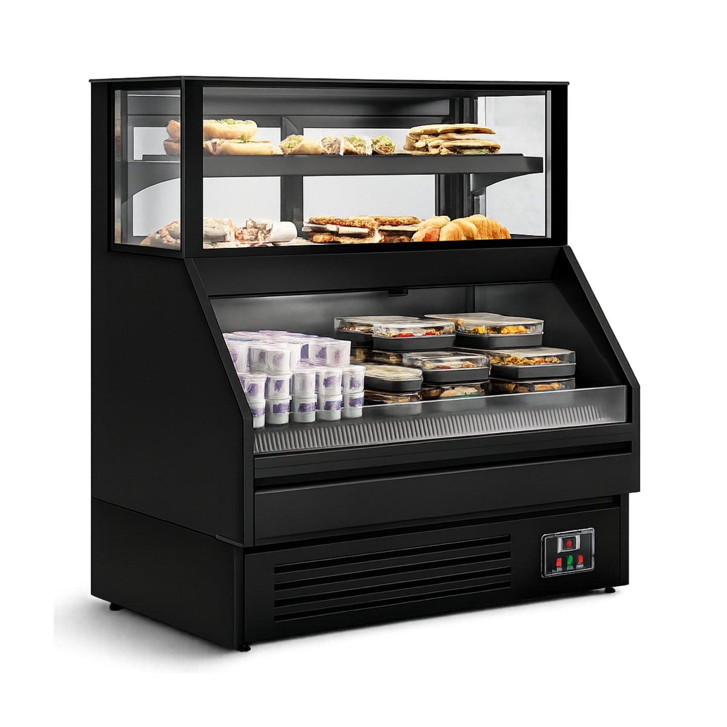 Mini Autoservicio Refrigerado con Vitrina Neutra Superior 1.20 mts. EVO BLACK