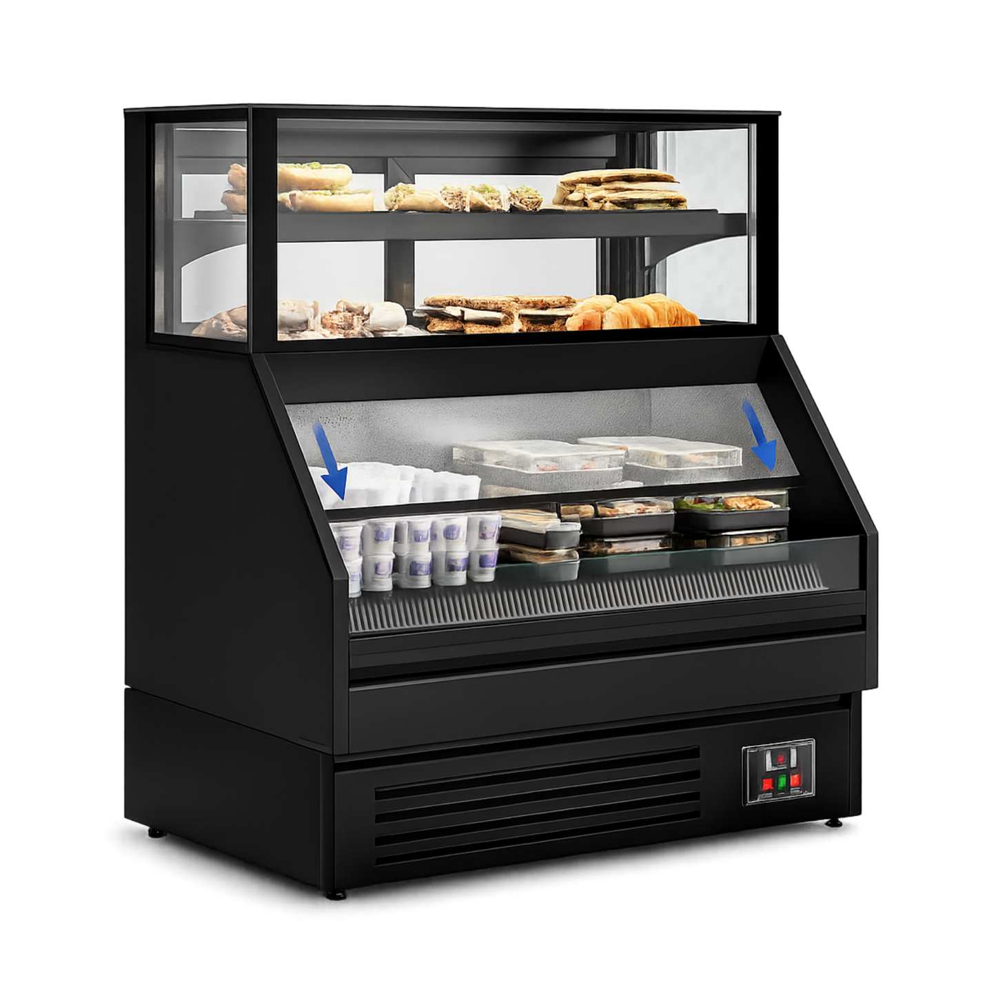 Mini Autoservicio Refrigerado con Vitrina Neutra Superior 1.20 mts. EVO BLACK