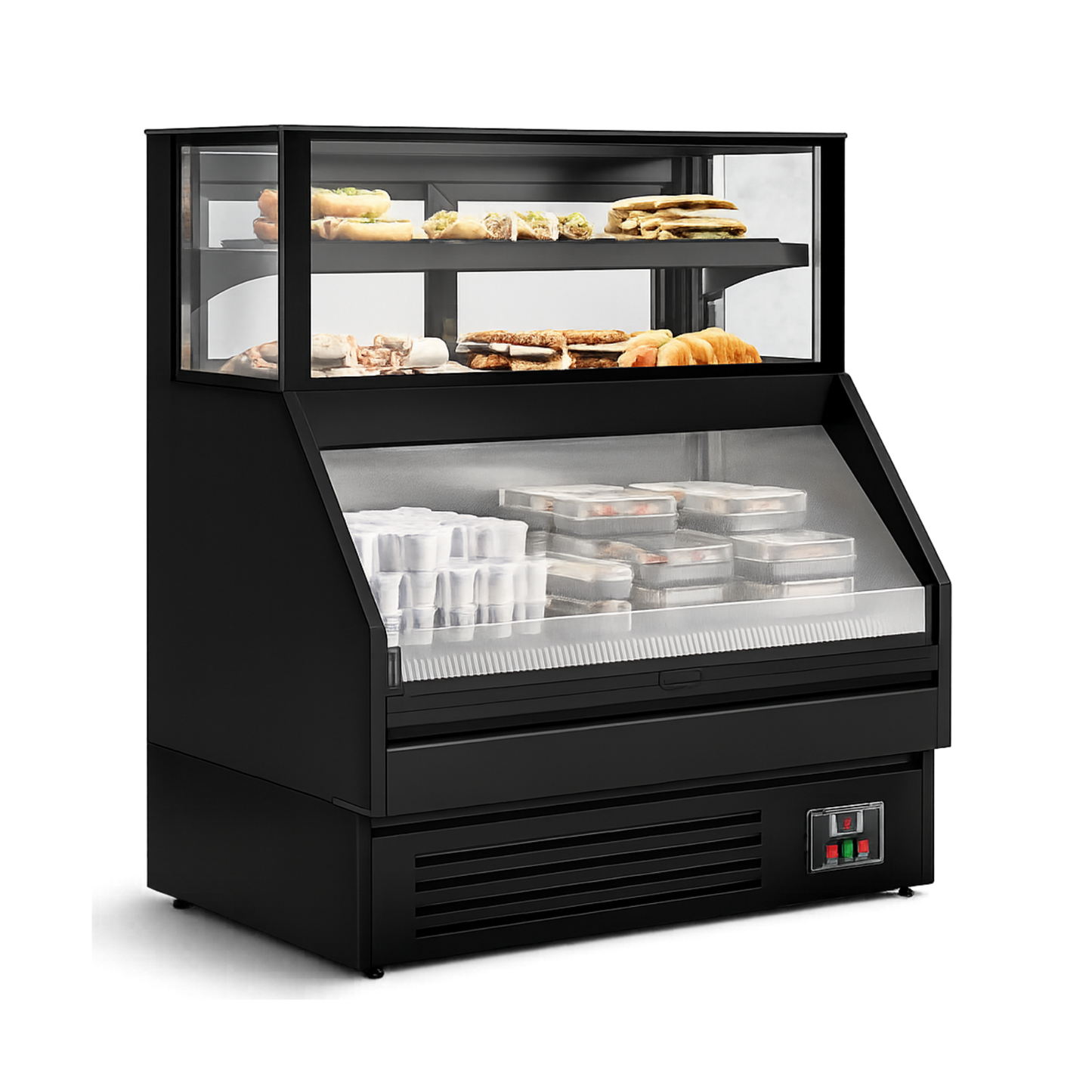 Mini Autoservicio Refrigerado con Vitrina Neutra Superior 1.20 mts. EVO BLACK