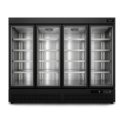 Nevera Vertical Refrigeración 4 puertas 2600 litros AINOX BLACK